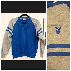 Vintage 70’s Playboy V-Neck Pullover Sweatshirt